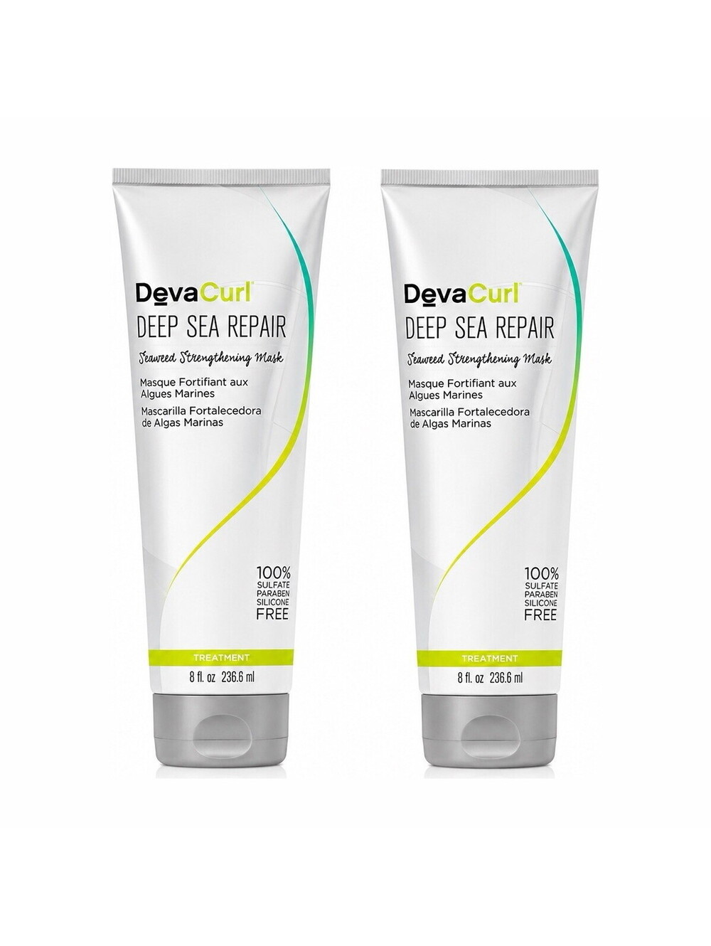 DevaCurl Deep Sea Repair Seaweed Strengthening Mask 8 fl oz Duo Pack 2x